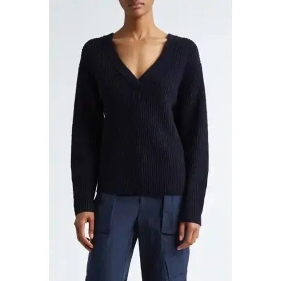 Vince Sweaters - Vince shake ribknit navy cashmere sweater size medium